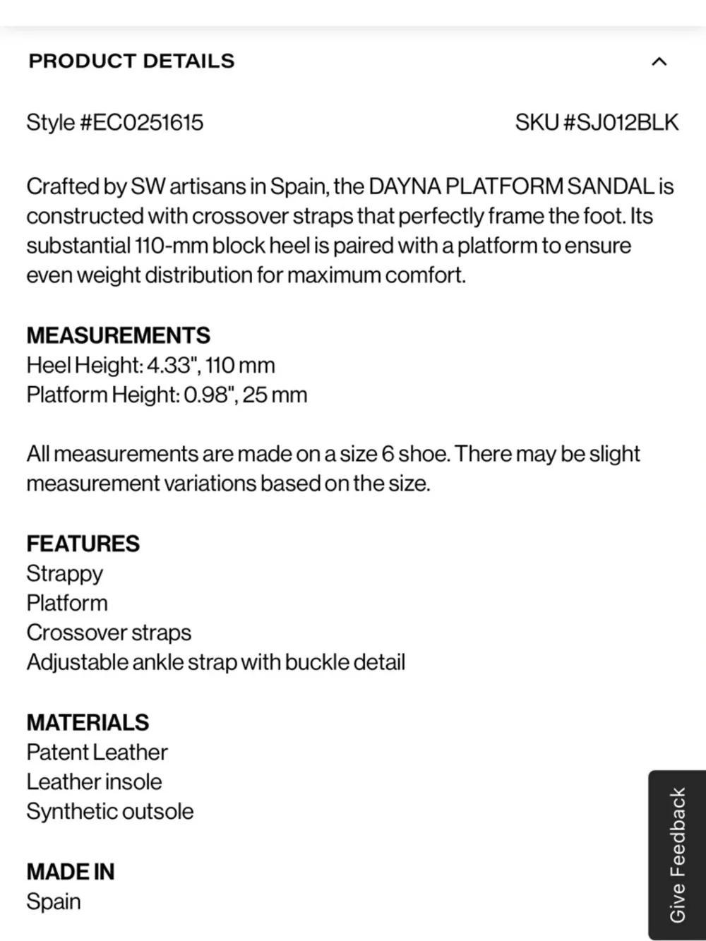 Stuart Weitzman Dayna Black Leather Platform Sandals size size 8.5 - Picture 13 of 13